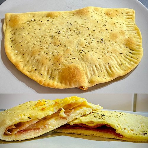 gefüllte Pitataschen mit Bacon & Käse