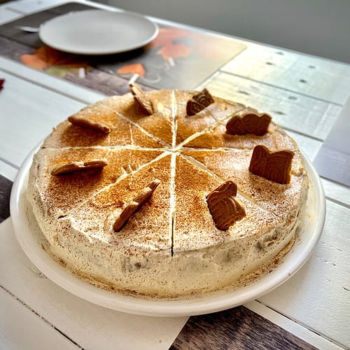 Apfel-Zimt Käsekuchen mit Spekulatius