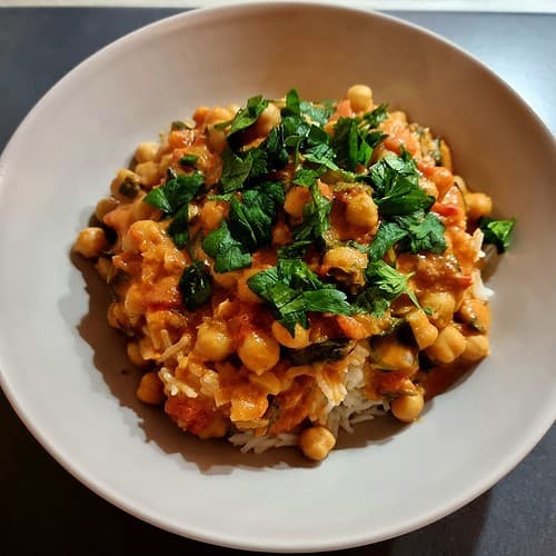 Kichererbsen Curry mit Mangold - vegan