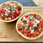 Wassermelonen Salat mit Couscous und Feta