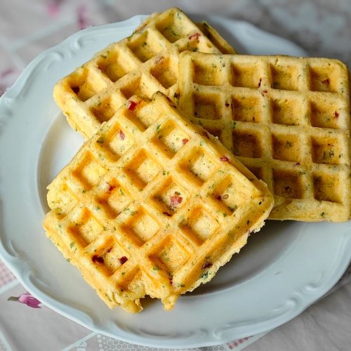 Käse-Schinken Waffeln